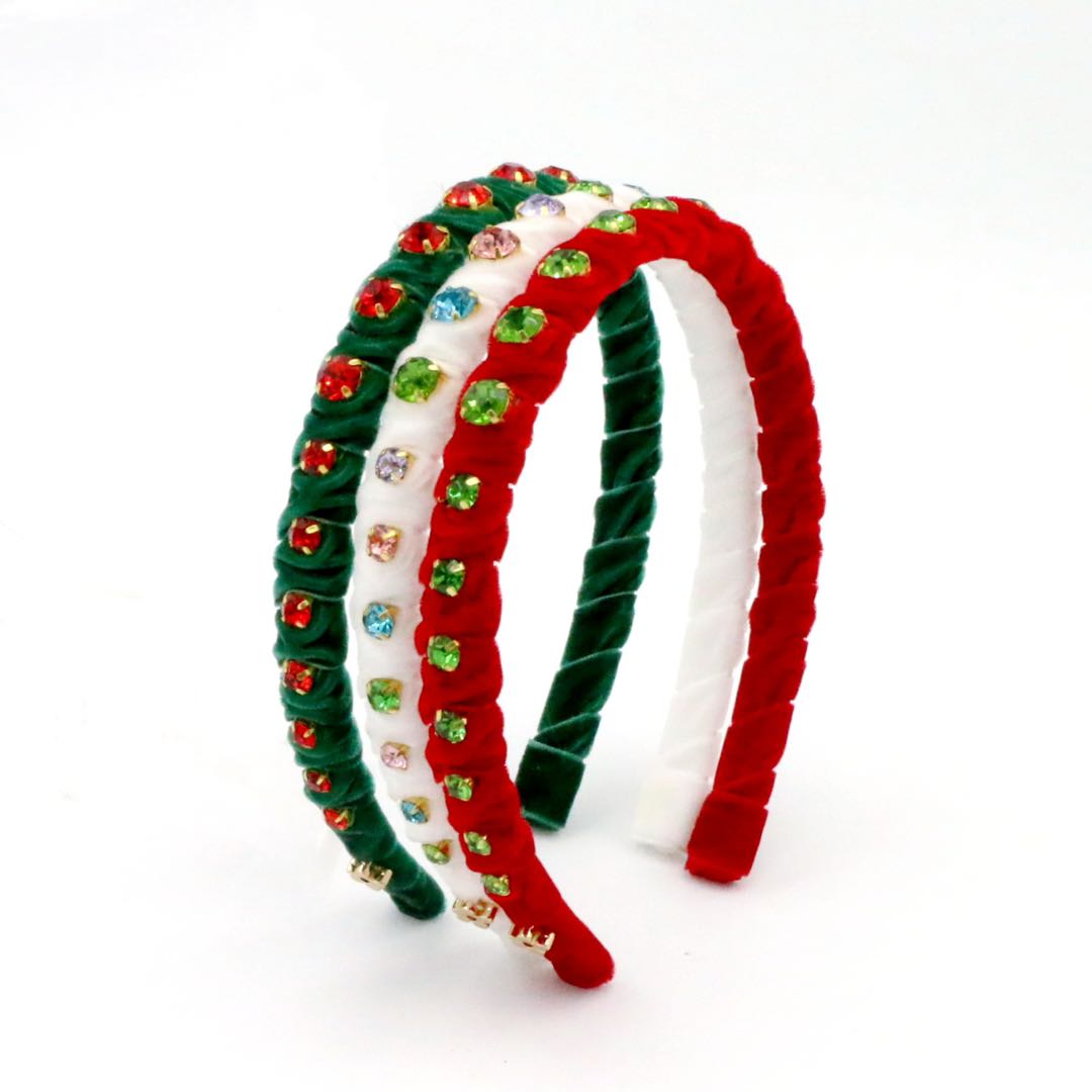 Multi Velvet Stones Headband