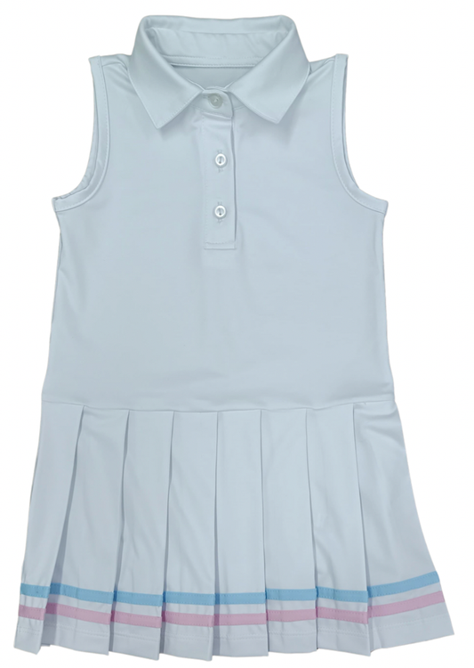 Alexandra Dress Pink and Blue Stripes