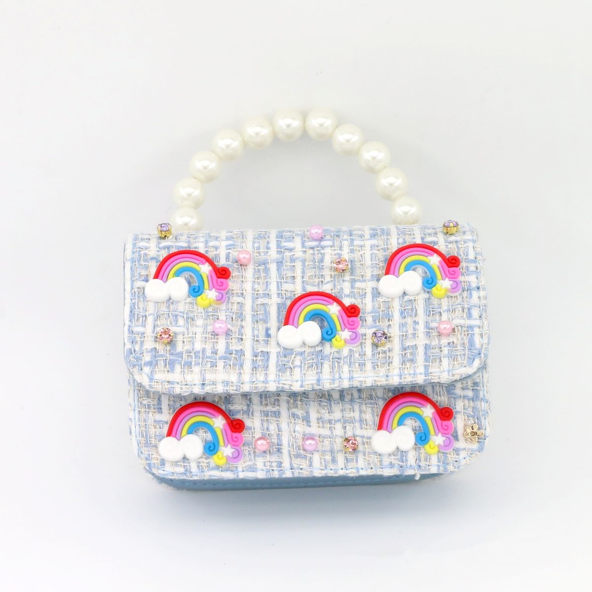 Rainbow Tweed Purse