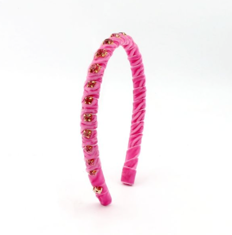 Velvet Stones Pink Headband