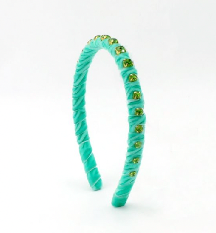 Velvet Stones Mint Headband