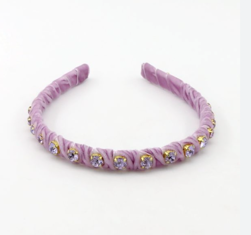 Velvet Stones Light Purple Headband