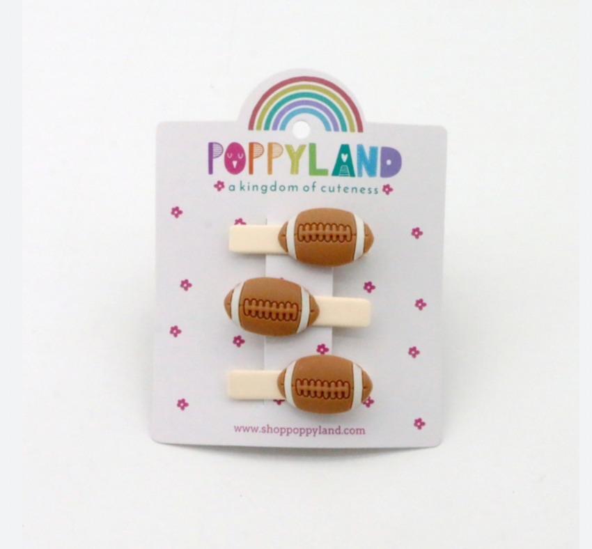 Football Hair Clips