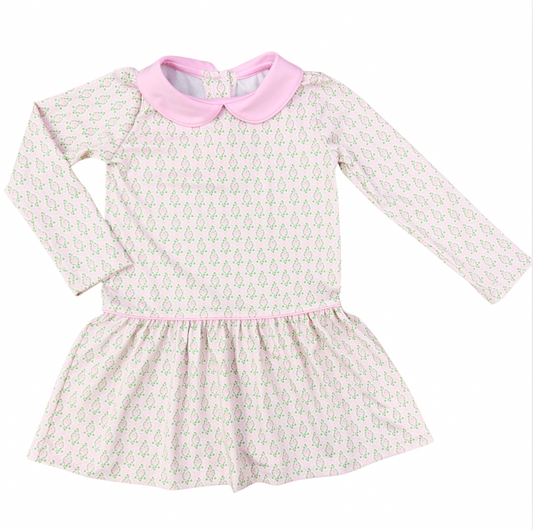 Birdie Dress in Pink Pumpkin Parade