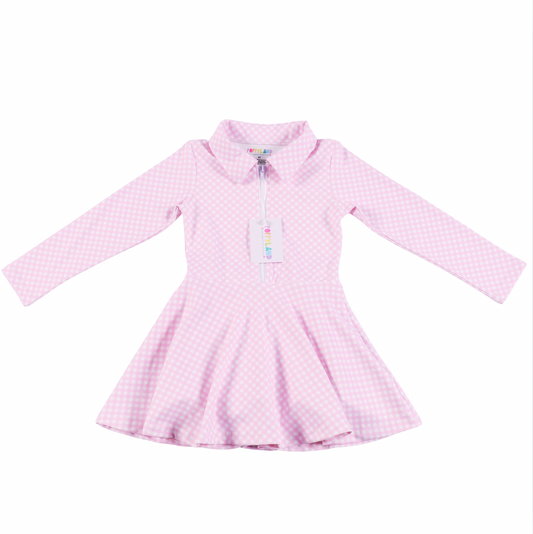 Grace Dress in Poppy Pink Gingham