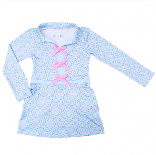 Nelly Dress in Twirly Tulips