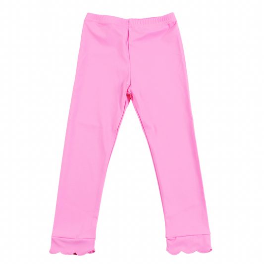 Scalloped Leggings Poppy Pink