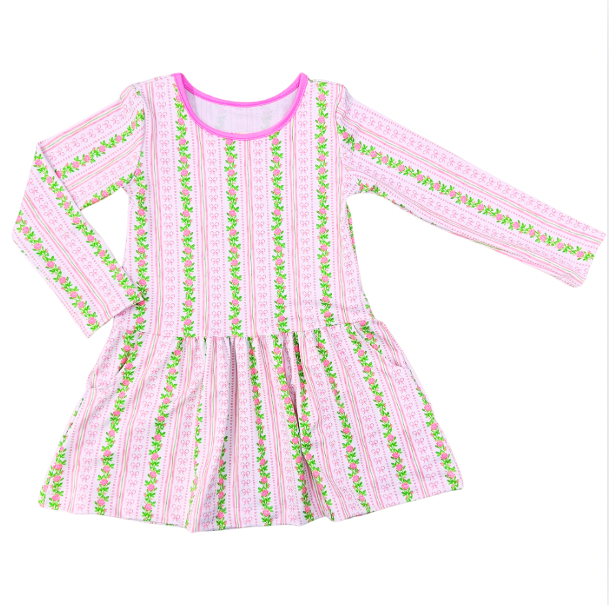 Hattie Dress Bow Garden