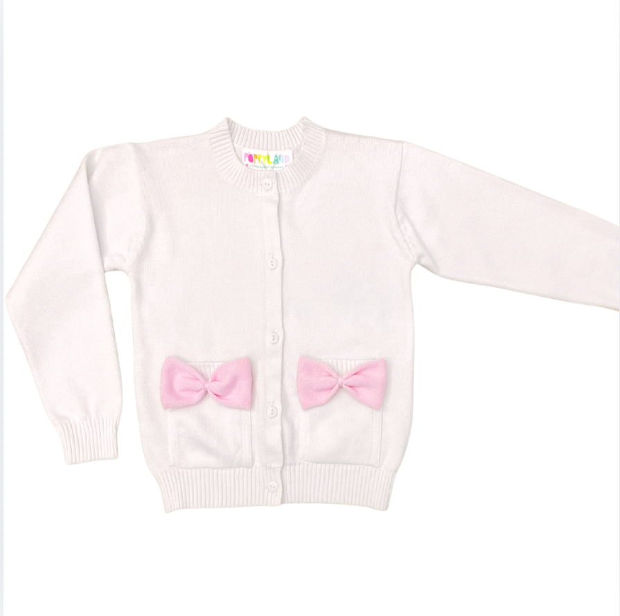 Bow Cardigan Poppy Pink