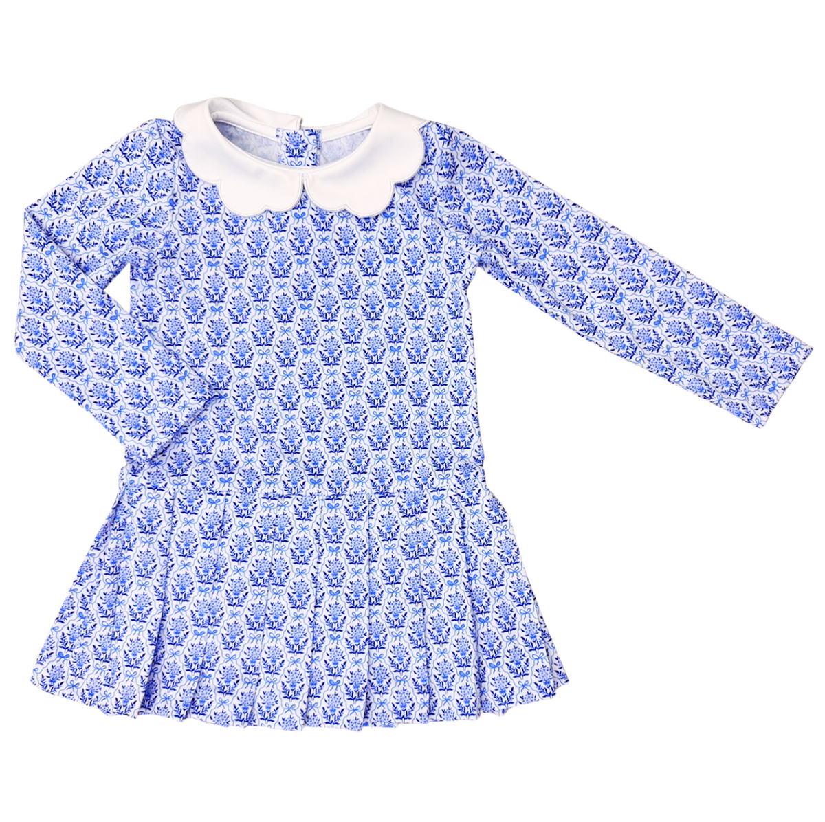 Claire Dress Blueberry Bow