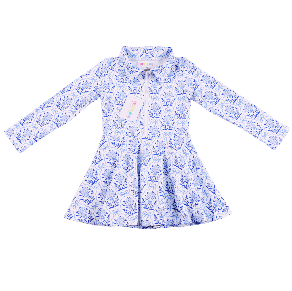 Grace Dress Blueberry Bow